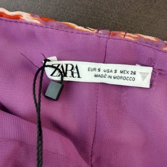 Zara Purple And Burgundy Ruched Sides Mini Dress - Picture 13 of 13